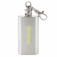 2oz Stainless Steel Flask with keychain