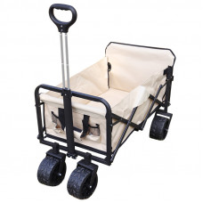 Collapsible Folding Wagon Cart with Big Wheels
